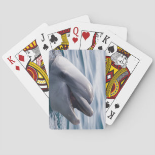 Prachtige close-up van een dolfijn pokerkaarten