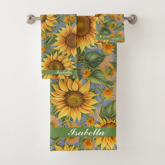 Prachtige Collectie van de zonnebloem Bad Handdoek (Insitu)