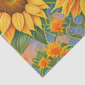 Prachtige Collectie van de zonnebloem Tissuepapier (Detail)