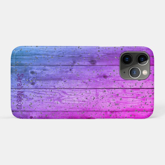 Prachtige Cool Paars Vood Texture Case-Mate iPhone Case (Achterkant (horizontaal))
