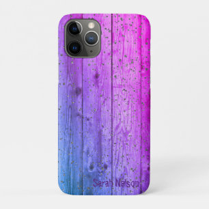 Prachtige Cool Paars Vood Texture iPhone 11 Pro Hoesje
