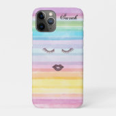 Prachtige Cool Rainbow Faux Lashes Case-Mate iPhone Case (Achterkant)