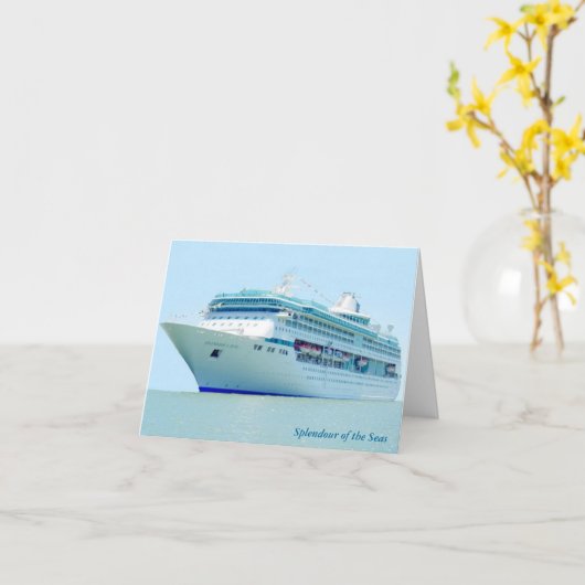 Prachtige Cruise Ship Custom Note Kaart (Gele Bloem)