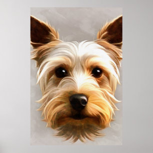 Prachtige Cute Yorkshire Terrier Puppy Floating Poster