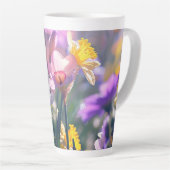 Prachtige Daffodil Flower Latte Mok. Latte Mok (Rechterhoek)