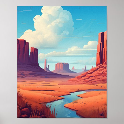 Prachtige dag in Monument Valley Poster (Voorkant)