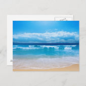 prachtige dag op het strand briefkaart (Voorkant / Achterkant)