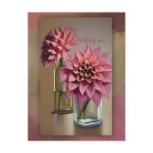 Prachtige Dahlia-bloemen en aangepaste tekst