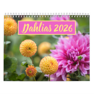 Prachtige Dahlias bloemenfotografie Kalender