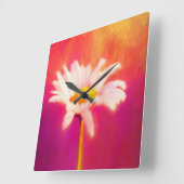 Prachtige Daisy Art Vierkante Klok (Hoek)