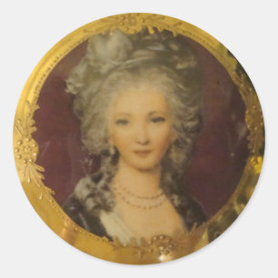 Prachtige dame ronde sticker