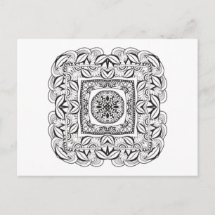 Prachtige decoratieve driehoekige wieg briefkaart