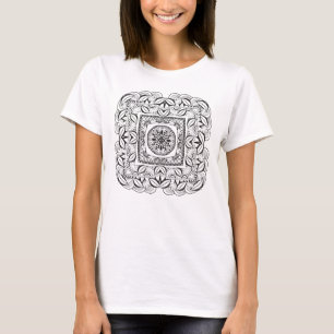 Prachtige decoratieve kwadraten t-shirt