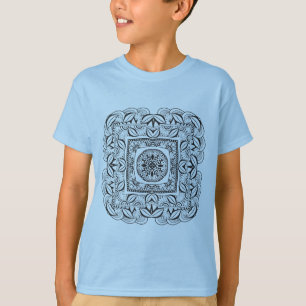 Prachtige decoratieve kwadraten t-shirt