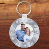 Prachtige diamanten hart goedkoop, foto bruiloft g sleutelhanger (Voorkant)