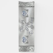 Prachtige Diamond Happy 60th Birthday Banner (Verticaal)