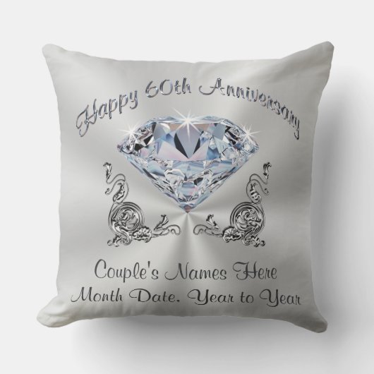 Prachtige Diamond Jubileum Pillow, PERSONALISEERD Kussen (Voorkant)