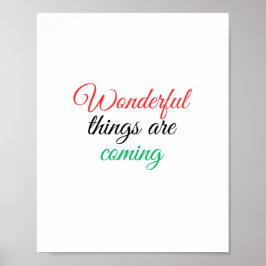 Prachtige dingen komen eraan poster