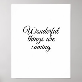 Prachtige dingen komen eraan poster