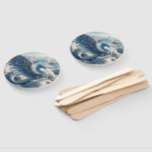 Prachtige draak omringd door wolken handwaaier (Niet-gemonteerd)