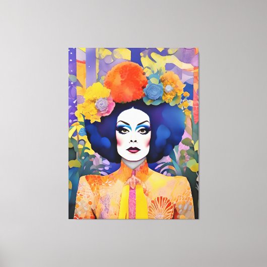 Prachtige Drag Queen Canvas Afdruk (Voorkant)