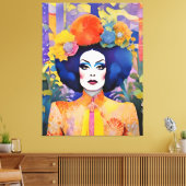 Prachtige Drag Queen Canvas Afdruk (Insitu (Woonkamer))