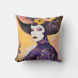 Prachtige Drag Queen Klimt stijl Kussen