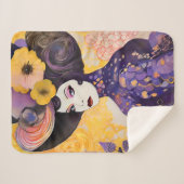 Prachtige Drag Queen Klimt stijl Sherpa Deken (Voorkant (horizontaal))