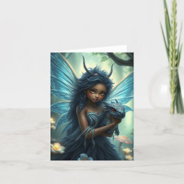 Prachtige Dragon Fairy Portrait Kaart