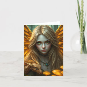 Prachtige Dragon Fairy Portrait Kaart