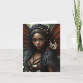 Prachtige Dragon Fairy Portrait Kaart