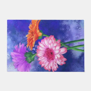 Prachtige drie kleuren: Gerberas Doormat Painting Deurmat