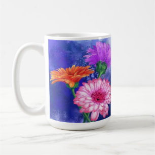 Prachtige Drie Kleuren Gerbera's Koffiemok Schilde