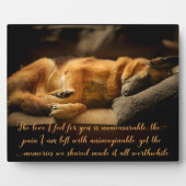 Prachtige Duitse herder Pet Memorial Plaque Fotoplaat (Voorkant)