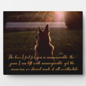 Prachtige Duitse herder Pet Memorial Plaque Fotoplaat (Voorkant)