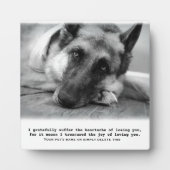 Prachtige Duitse herder Pet Memorial Plaque Fotoplaat (Voorkant)