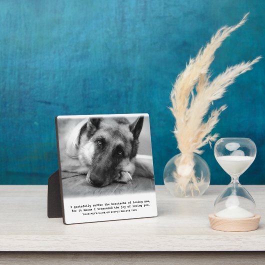 Prachtige Duitse herder Pet Memorial Plaque Fotoplaat (Insitu)