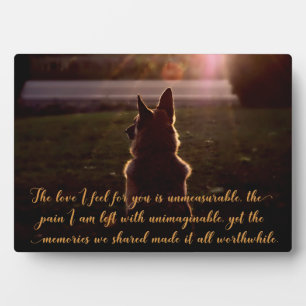 Prachtige Duitse herder Pet Memorial Plaque Fotoplaat