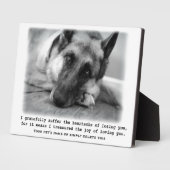 Prachtige Duitse herder Pet Memorial Plaque Fotoplaat (Zijkant)