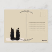 Prachtige Duitse herder Silhouette Wedding Briefkaart (Achterkant)