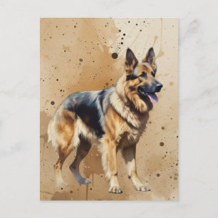 Prachtige Duitse Herdershuisdier Hond Dier Briefkaart