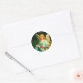 Prachtige Duitse  paasengel Ronde Sticker (Envelop)