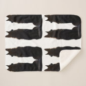 Prachtige Duitse Shepherd Silhouette Sherpa Deken (Voorkant (horizontaal))