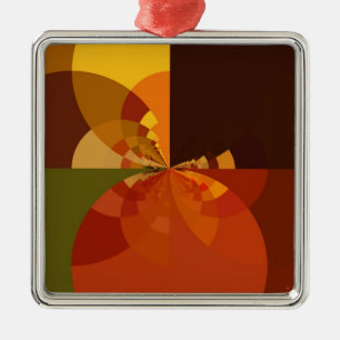Prachtige Earth Abstracte Art Print Metalen Ornament
