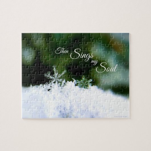 Prachtige echte snowflake en zingt vervolgens mijn legpuzzel (Horizontaal)