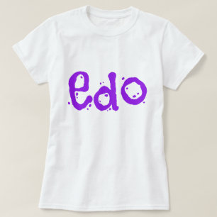 Prachtige Edo Paars en White T-shirt