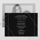 Prachtige Elegant B/W Photo Wedding III Kaart (Voorkant / Achterkant)