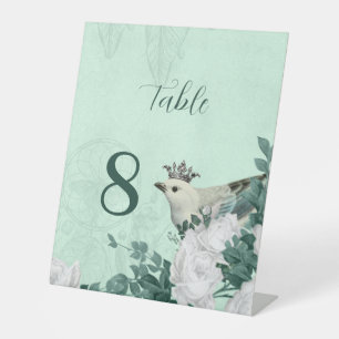 Prachtige elegante bloemen reclamebord met voetstuk