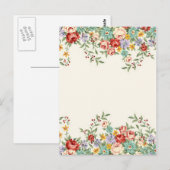 Prachtige elegante  bronflorale bouquets briefkaart (Voorkant / Achterkant)