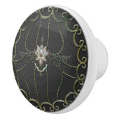 Prachtige elegante lotusbloem. keramische knop (Rechts)